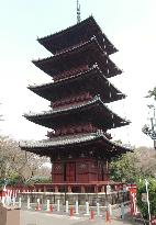 (1)Repairs completed on oldest wooden pagoda in Tokyo